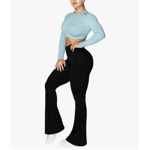 Sunzel Flare Leggings, Crossover Yoga Pants with Tummy Control, High-Waisted XL